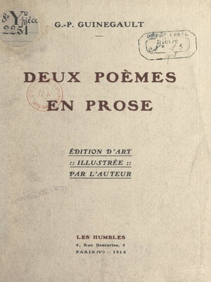 cover image of Deux poèmes en prose